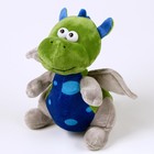 Мягкая игрушка «Дракон», с синим животиком, 20 см, цвет серо-зелёный - фото 320119120