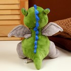 Мягкая игрушка «Дракон», с синим животиком, 20 см, цвет серо-зелёный - фото 24664045