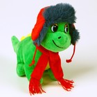 Мягкая игрушка «Дракон», в шапке-ушанке, 15 см, цвет зелёный - фото 5586640