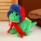 Мягкая игрушка «Дракон», в шапке-ушанке, 15 см, цвет зелёный - Фото 3