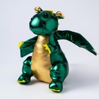 Мягкая игрушка «Дракон», блестящий, 25 см, цвет зелёный - фото 4486114