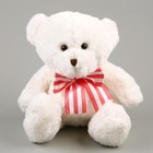 Мягкая игрушка «Медведь», с бантиком, 22 см, цвет белый - фото 109048793