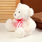 Мягкая игрушка «Медведь», с бантиком, 22 см, цвет белый - Фото 3