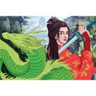 Алмазная мозаика с частичным заполнением на холсте «Девушка с драконом», 20×30 см - Фото 2