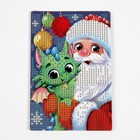 Алмазная мозаика на новый год с частичным заполнением для детей «Дедушка Мороз», 10×15 см, набор для творчества - Фото 4