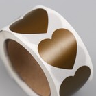 Наклейка бумага "Золотое сердце" скретч-слой d=2,5 см 300 шт в рулоне - Фото 2