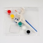 Набор для творчества «Раскрась велоцераптора», краска 6 цветов по 2 мл, кисть - фото 24369736