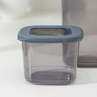 Банки для сыпучих с вакуумной крышкой FOLYlife, набор 3 шт., 550 мл, 1.2 л, 1.75 л, пластик, серые - Фото 2