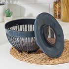 Ёмкость для миксера с крышкой FOLYlife, 3 л, 26.5×22×14 см, пластик, серая - Фото 3