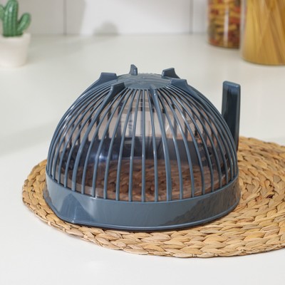 Ёмкость для миксера с крышкой FOLYlife, 3 л, 26.5×22×14 см, пластик, серая