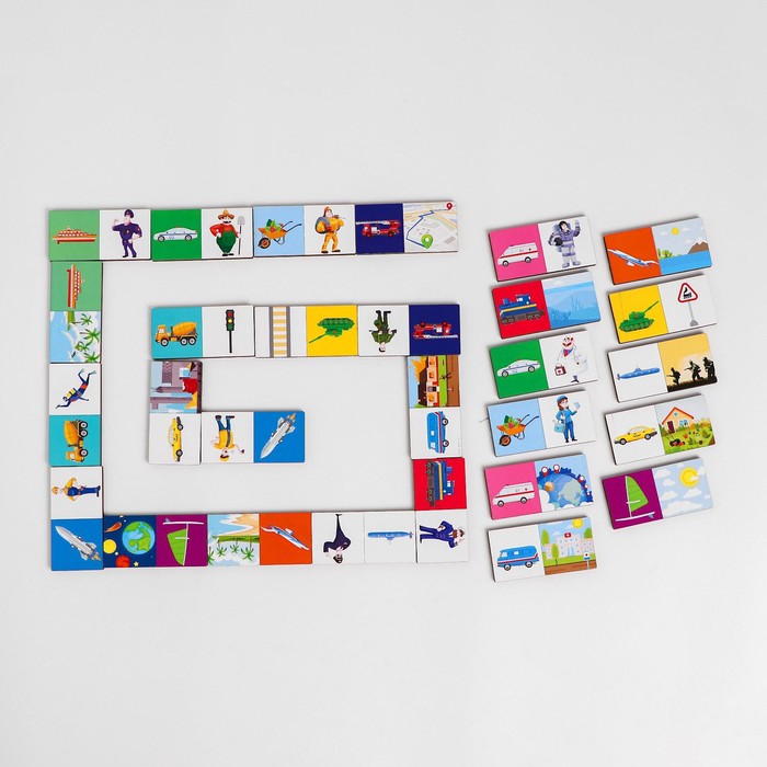 УЦЕНКА Настольная игра «Умное домино. Изучаем транспорт» - Фото 1