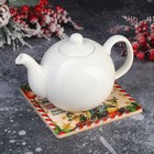 Подставка под горячее Доляна «Правила семьи», символ 2024 года, деревянная - фото 28490364