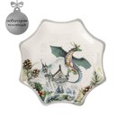 Блюдо сервировочное Доляна «Дракоша», 20×20×2,3 см, цвет белый - Фото 1