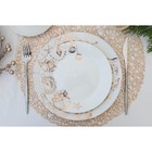 Тарелка фарфоровая десертная Доляна «Праздничное настроение», d=20,5 см, цвет белый - Фото 6