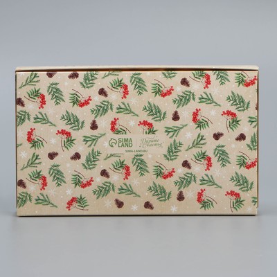 Коробка складная новогодняя «Лучшего Нового года», 20×12×4 см