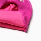 Шапка-шлем для девочки, цвет малиновый, размер 46-50 - Фото 2