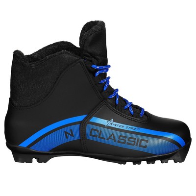 Ботинки лыжные Winter Star classic, NNN, р. 38, чёрные, синие