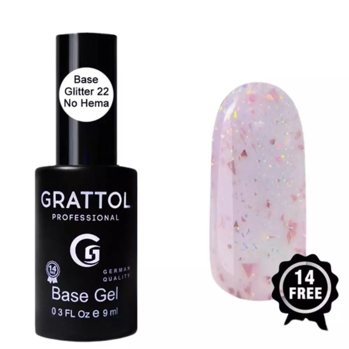 

База Grattol Glitter №22, 9 мл