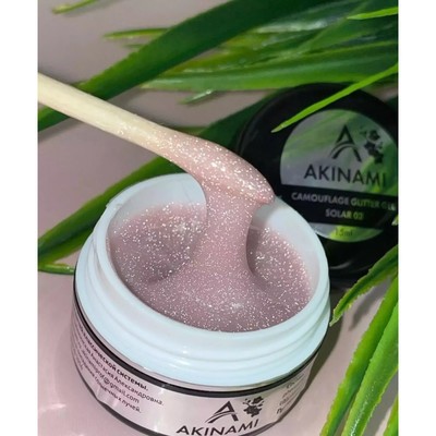 Гель Akinami Camouflage Glitter Gel Solar №02, 15 мл