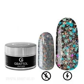 Гель для моделирования Grattol CRYSTAL BRIGHT №01, 15 мл