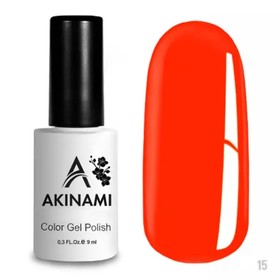 Гель-лак Akinami №015 Orange Red, 9 мл