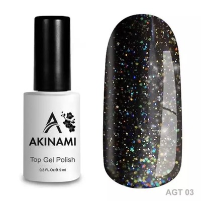 Топ Akinami Glitter Gel №03, 9 мл