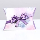 Коробка складная, подушка, "Фиолетовый бант" 15 х 11 х 3 см - Фото 2
