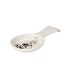 Подставка под ложку Доляна «Дед Мороз и олени», 24,5×11,3×2,5 см, цвет белый - фото 24428120