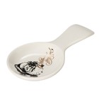 Подставка под ложку Доляна «Дед Мороз и олени», 24,5×11,3×2,5 см, цвет белый - фото 24428121