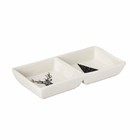 Менажница 2 ячейки Доляна «Дед Мороз и олени», 19.8×9.7×3 см, цвет белый - Фото 2