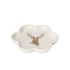 Блюдо сервировочное Доляна «Дед Мороз и олени», 15,5×2,3 см, цвет белый - Фото 2