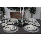 Блюдо сервировочное Доляна «Дед Мороз и олени», 15,5×2,3 см, цвет белый - Фото 8