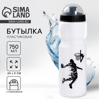 Бутылка для воды пластиковая «Баскетбол», 750 мл