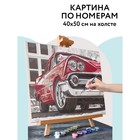 Картина по номерам на холсте 40 × 50 см «Красная машина», с акриловыми красками и кистями 9866940 - фото 10388859