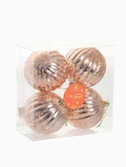 Ёлочные игрушки «Винтаж», шары новогодние, d=8 см, набор 4 шт., полосы, золото - Фото 6