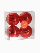 Ёлочные игрушки «Винтаж», шары новогодние, d=8 см, набор 4 шт., полосы, красный - фото 7488903 Ёлочные игрушки «Винтаж», шары новогодние, d=8 см, набор 4 шт., полосы, красный - фото 7488903