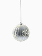 Ёлочные игрушки «Винтаж», шары новогодние, d=8 см, набор 4 шт., полосы, серебро - Фото 5