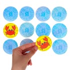 Мемо-игра Крошка Я «Морские животные» развивающие наклейки - присоски для игры в ванне, найди пару, EVA, 6 пар, 12 стикеров - Фото 8