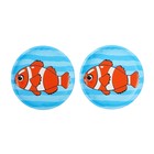 Мемо-игра: развивающие наклейки - присоски многоразовые для игры в ванной «Морские животные», найди пару, 6 пар,12 стикеров EVA, Крошка Я - фото 3296441