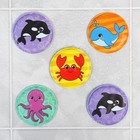 Мемо-игра: развивающие наклейки - присоски многоразовые для игры в ванной «Морские животные», найди пару, 6 пар,12 стикеров EVA, Крошка Я - Фото 12