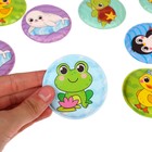 Мемо-игра Крошка Я «Забавные животные» развивающие наклейки - присоски для игры в ванне, найди пару, EVA, 6 пар, 12 стикеров - Фото 10