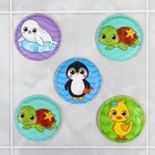 Мемо-игра Крошка Я «Забавные животные» развивающие наклейки - присоски для игры в ванне, найди пару, EVA, 6 пар, 12 стикеров - Фото 12