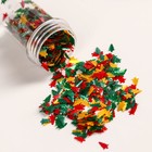 Посыпка конфетти «Цветные ёлочки»: красная, зеленая, желтая, 1 г. - Фото 4