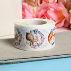 Наклейки в рулоне новогодние «Зверята», для декора и подарков, 500 шт., 3.8×3.8 см - Фото 2