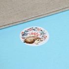 Наклейки в рулоне новогодние «Зверята», для декора и подарков, 500 шт., 3.8×3.8 см - Фото 5