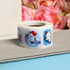 Наклейки в рулоне новогодние «Пингвины», для декора и подарков, 500 шт., 3.8×3.8 см - Фото 4