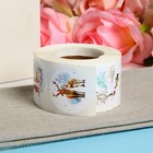 Наклейки в рулоне новогодние «Олени», для декора и подарков, 500 шт., 3.8×3.8 см - Фото 4