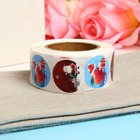 Наклейки в рулоне «Снеговики», 500 шт., 2.5×2.5 см - Фото 4