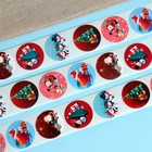 Наклейки в рулоне «Снеговики», 500 шт., 2.5×2.5 см - Фото 3