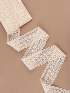 Кружево вязаное, 70 мм, 10±1 м, бежевое - Фото 2